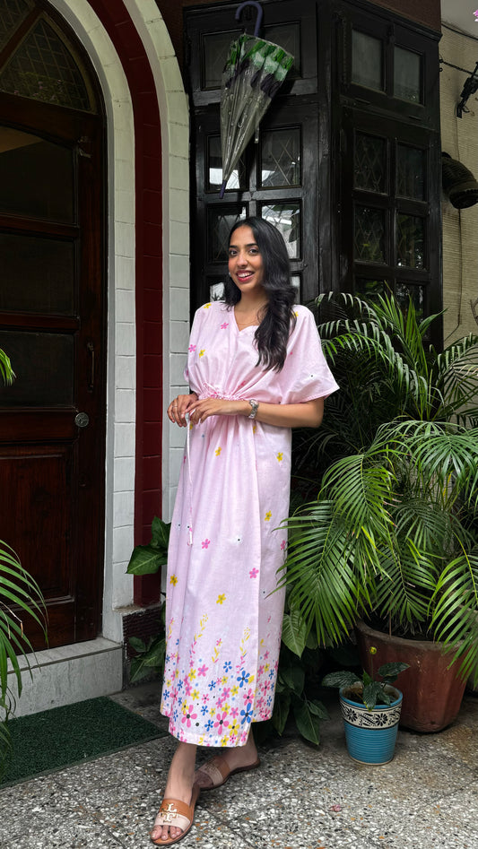 Joy Lounge Dress (Premium Fabric) - Pink