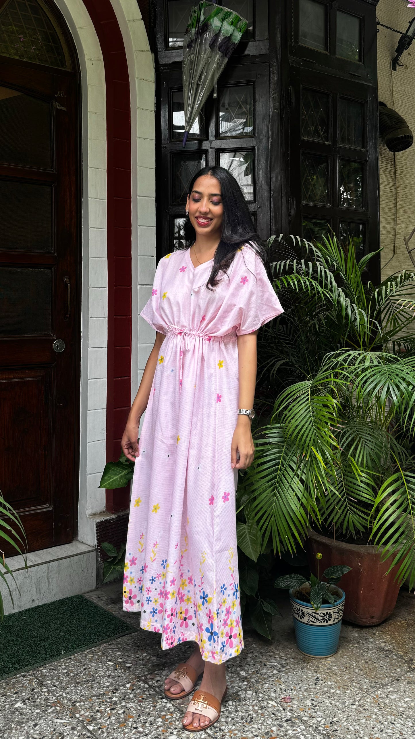 Joy Lounge Dress (Premium Fabric) - Pink