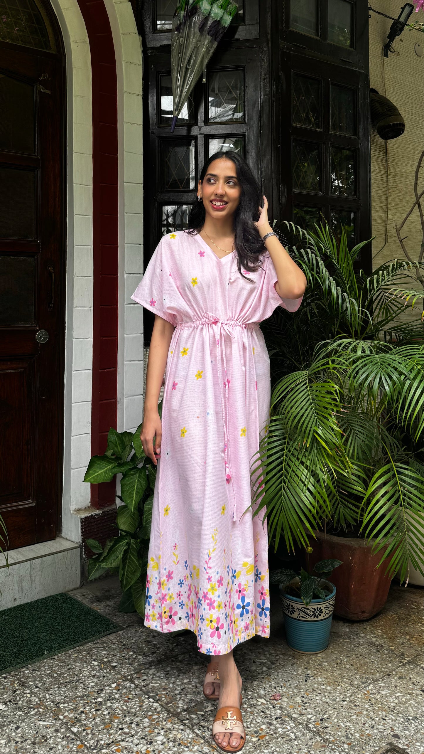 Joy Lounge Dress (Premium Fabric) - Pink