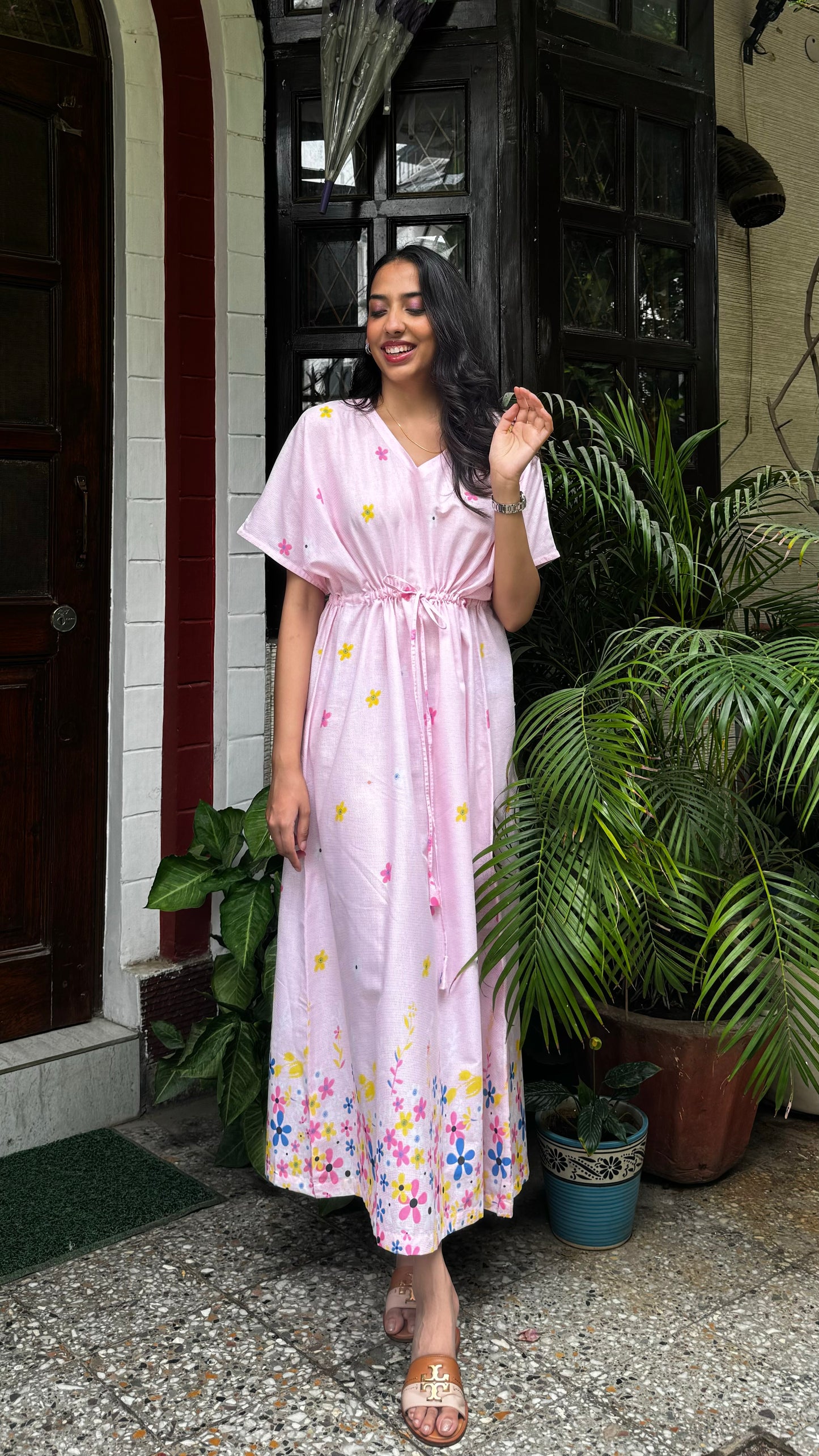 Joy Lounge Dress (Premium Fabric) - Pink