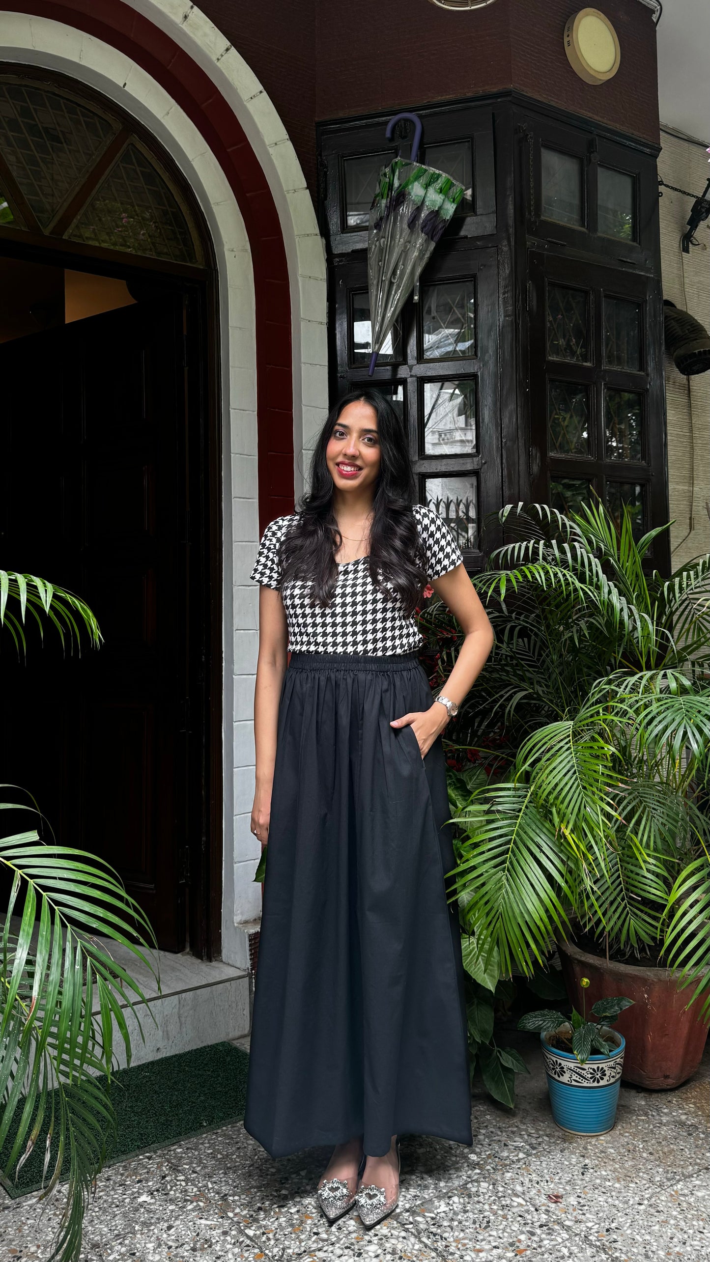 Babe Solid Cotton Skirt - Black (Premium Collection)
