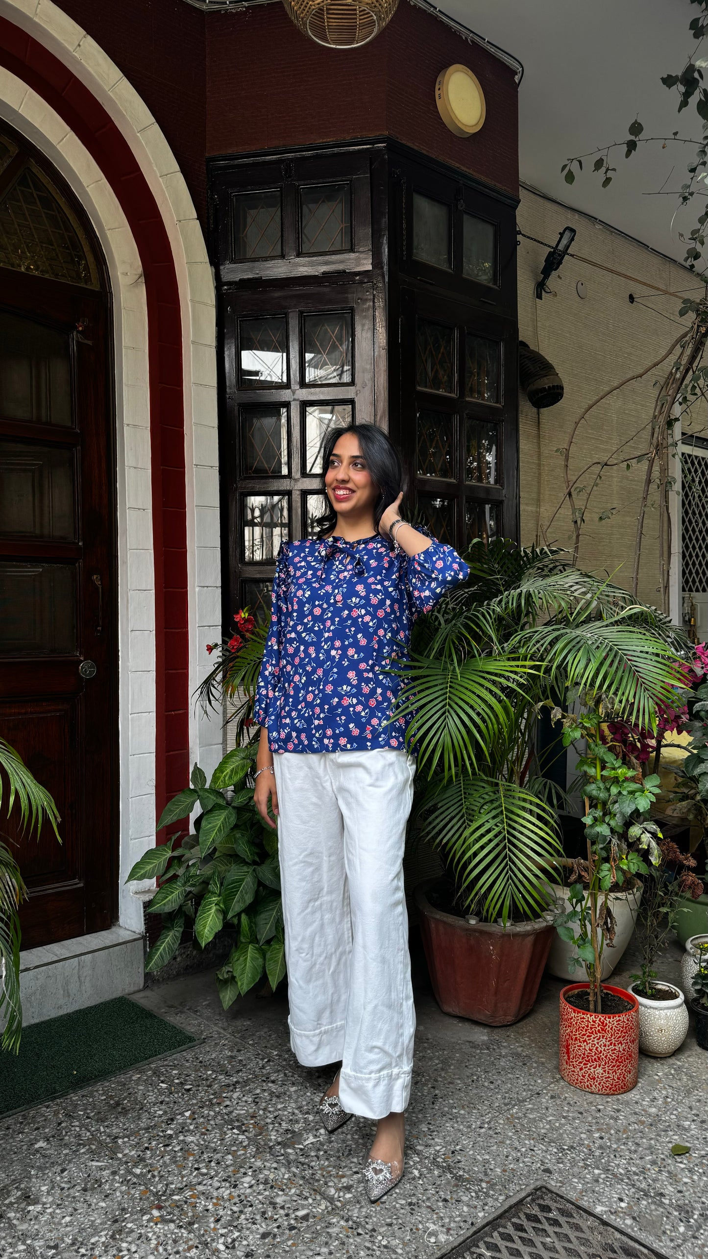 Blue Berry Ruffle Top (Premium Collection)