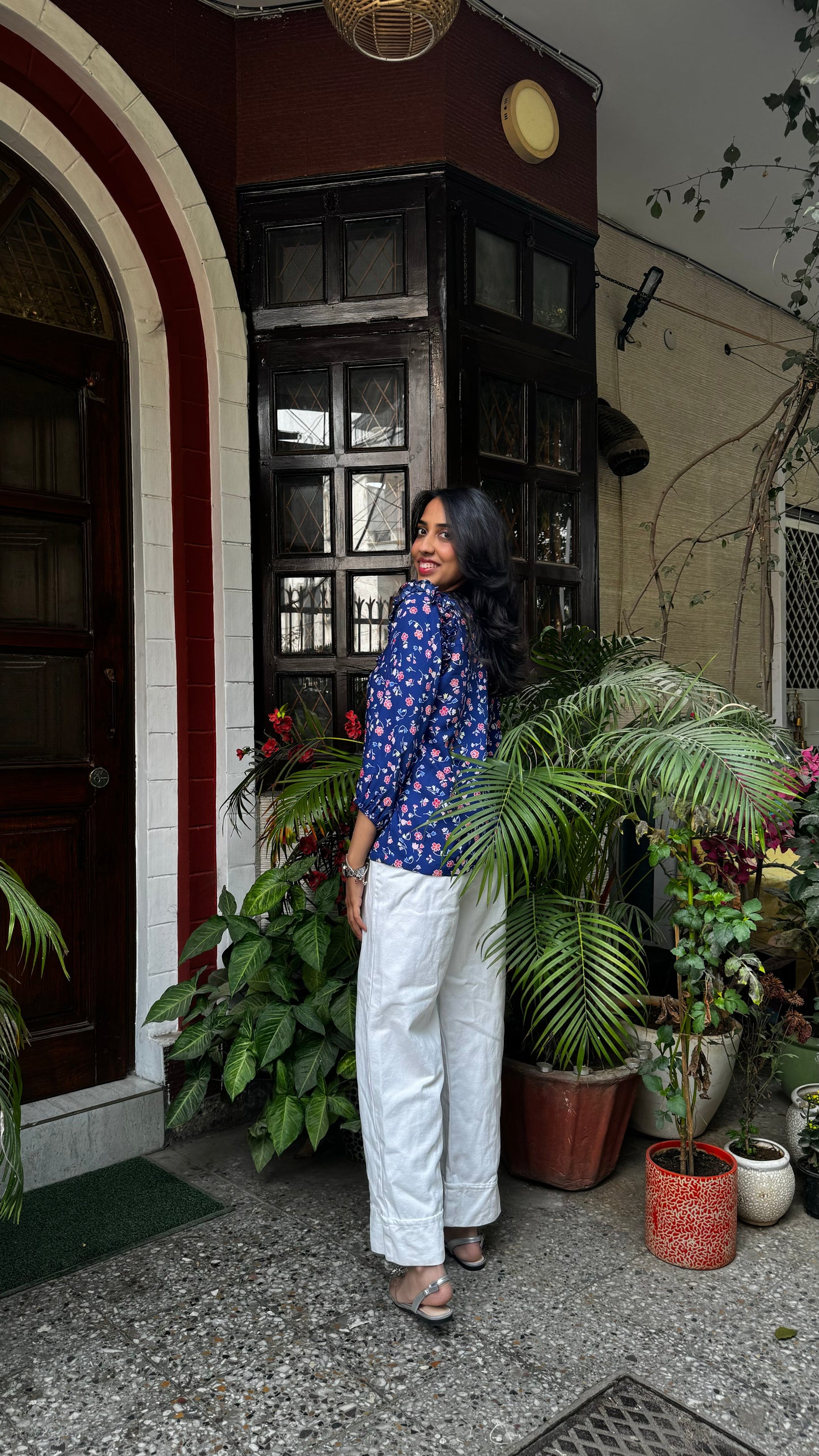 Blue Berry Ruffle Top (Premium Collection)