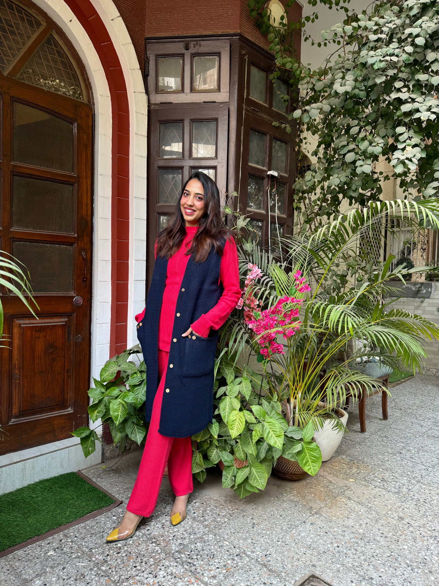 Blue Woollen Shrug (Free Size)