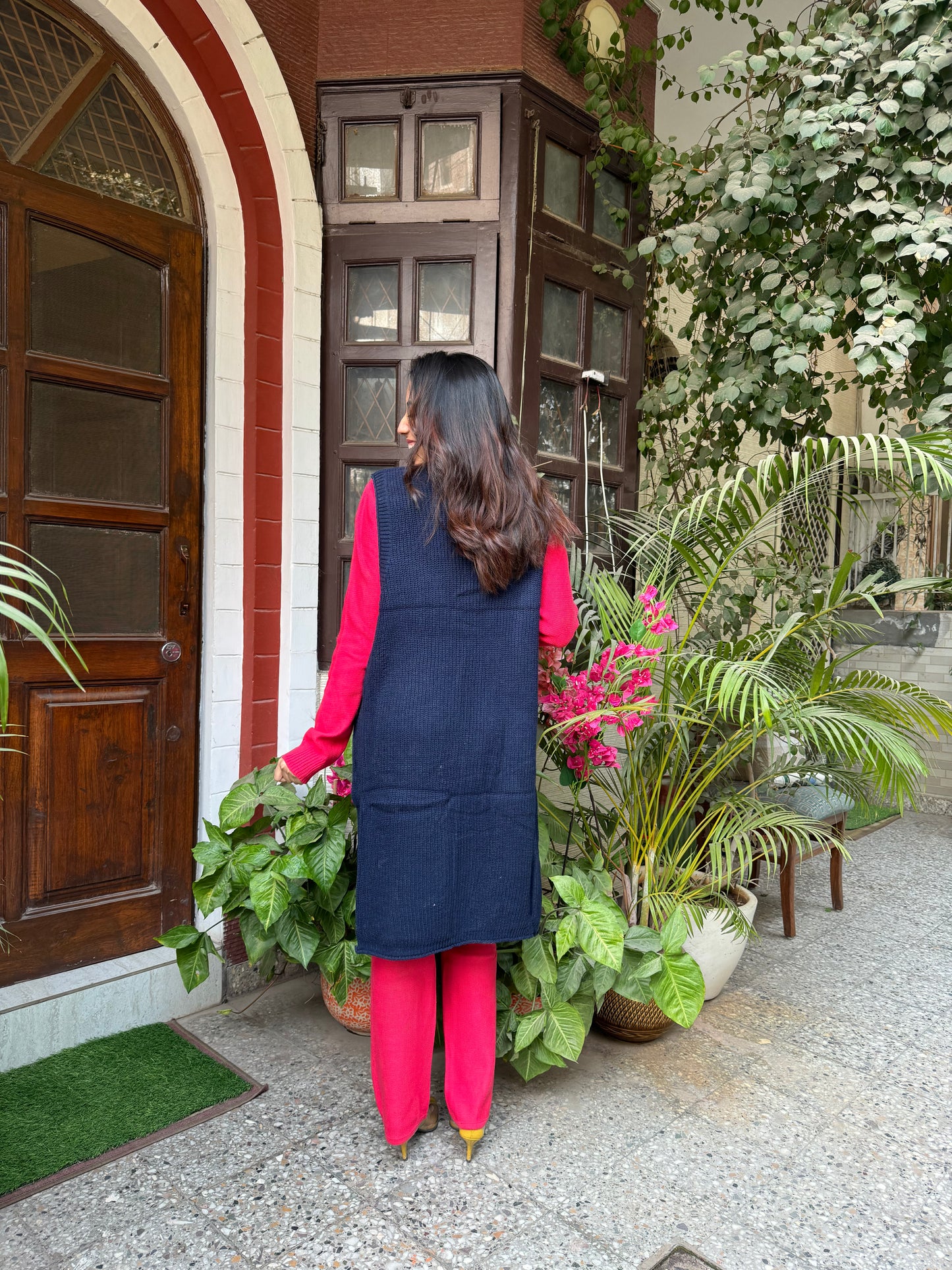 Blue Woollen Shrug (Free Size)