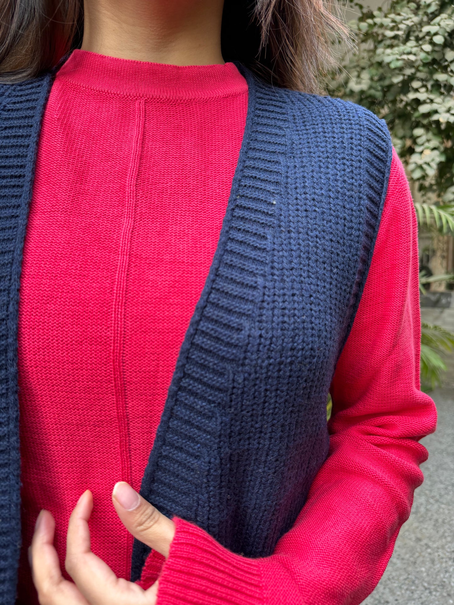 Blue Woollen Shrug (Free Size)