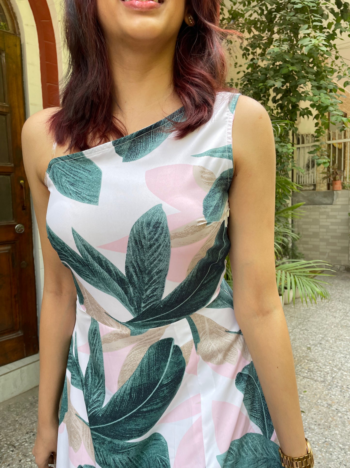 Olive One Shoulder Dress