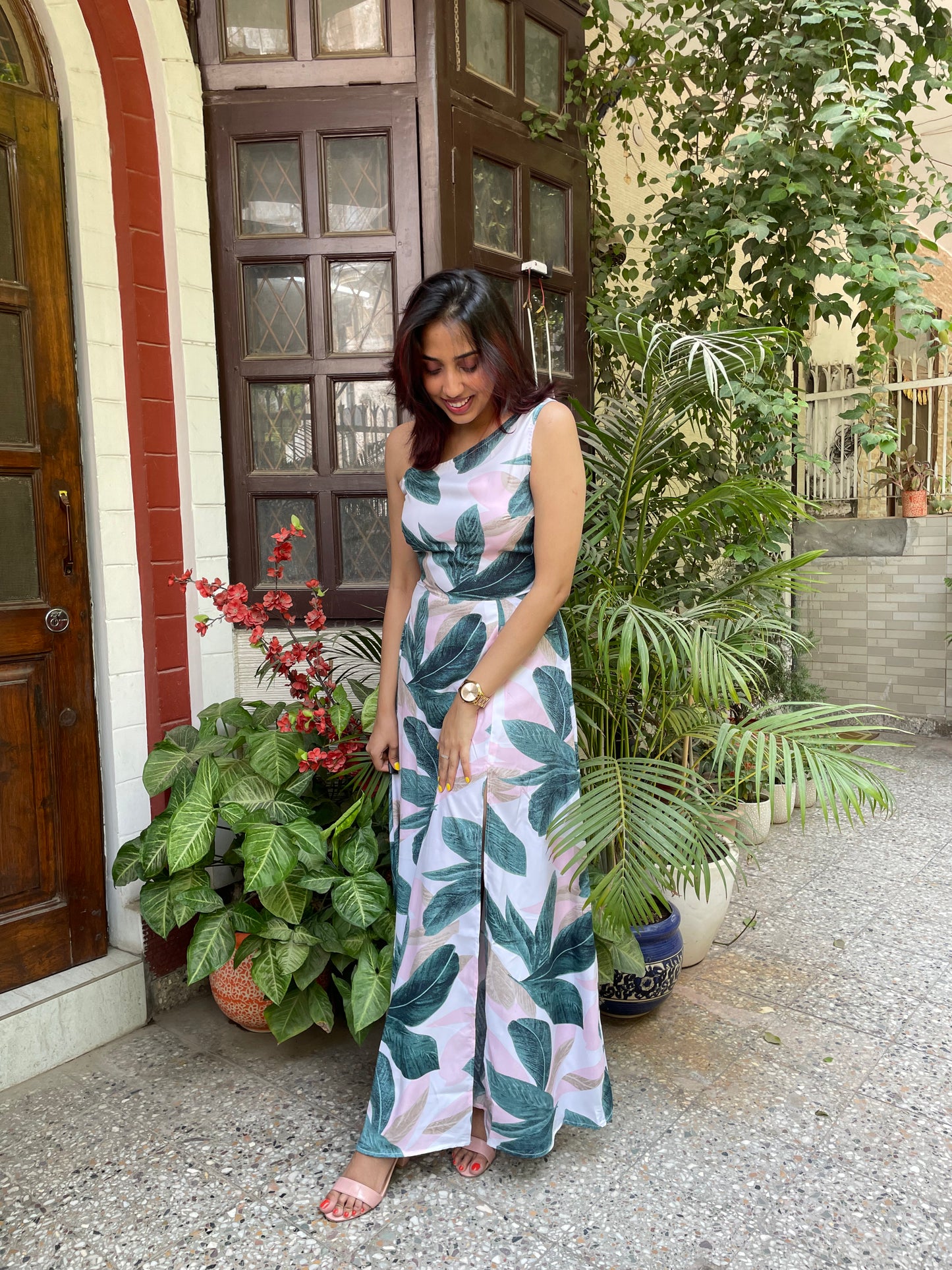Olive One Shoulder Dress