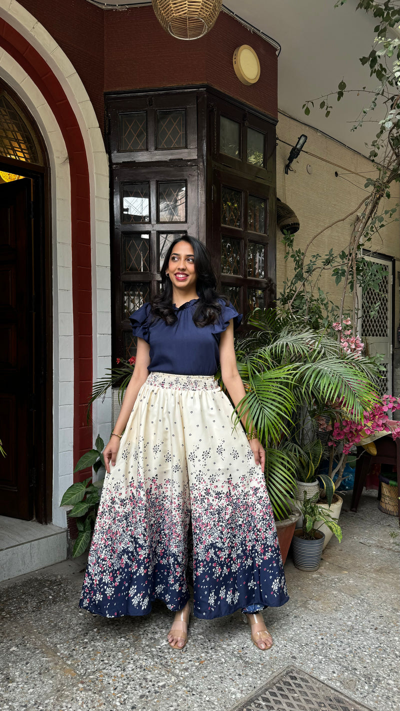 Athena Printed Palazzo (Free Size)