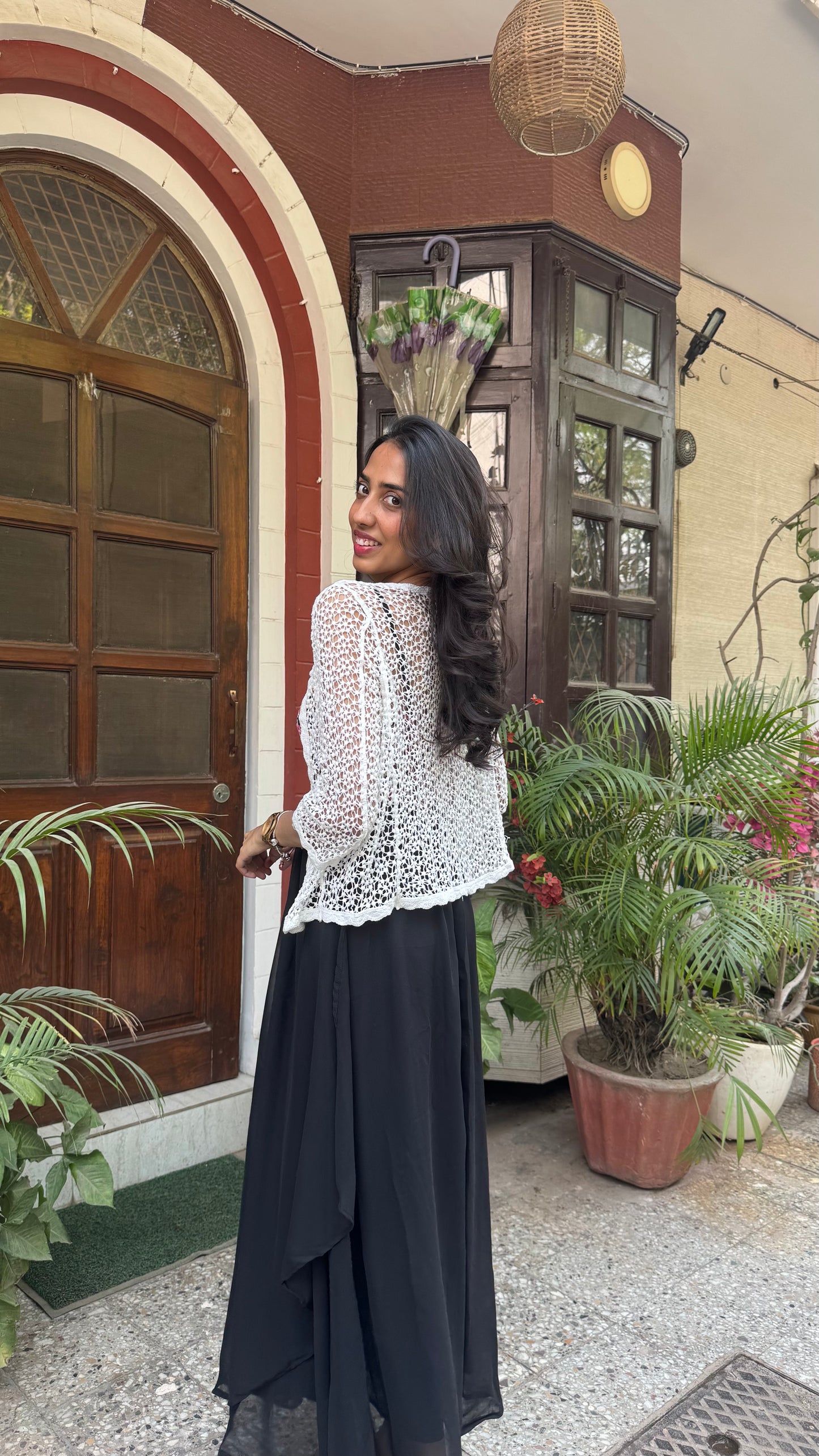 Lacy Lace Shrug - White (Free Size)