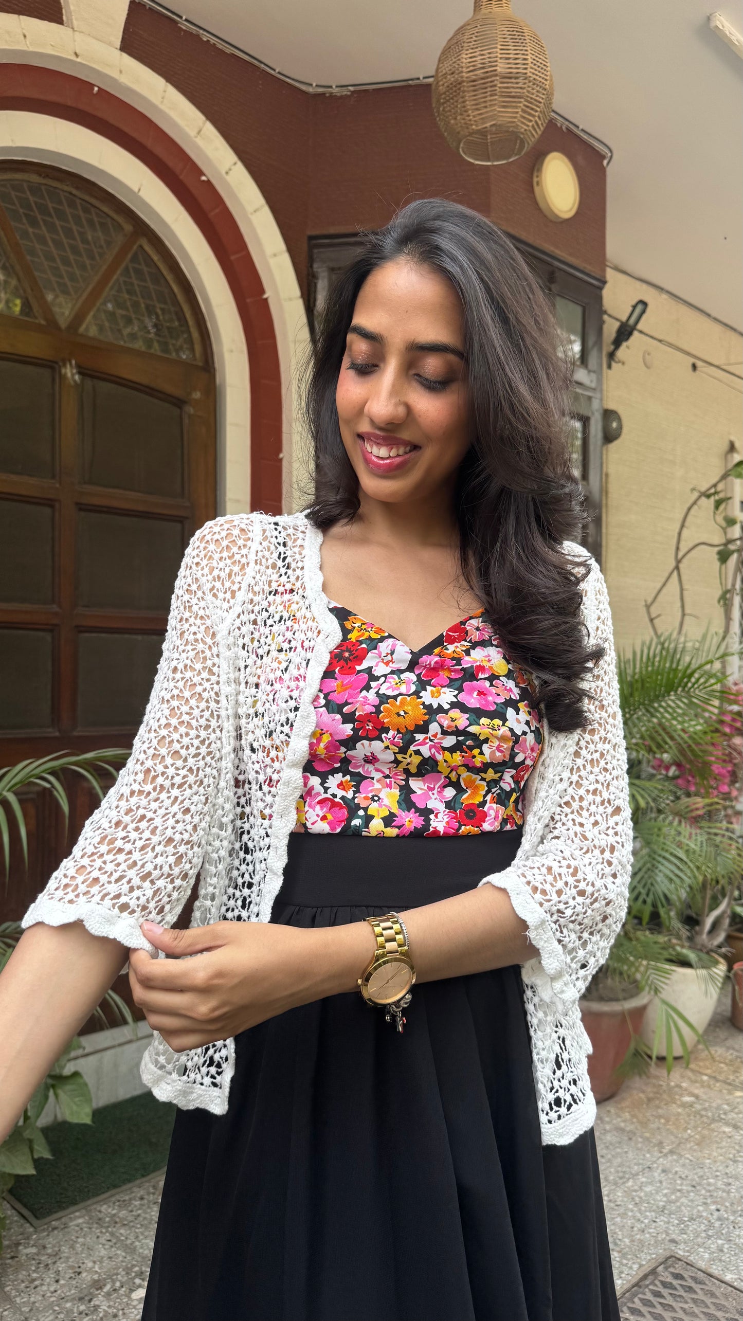 Lacy Lace Shrug - White (Free Size)