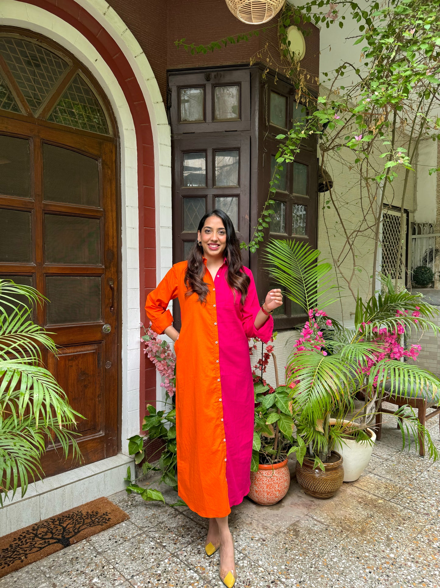 Halfsies Shirt Dress - Maxi