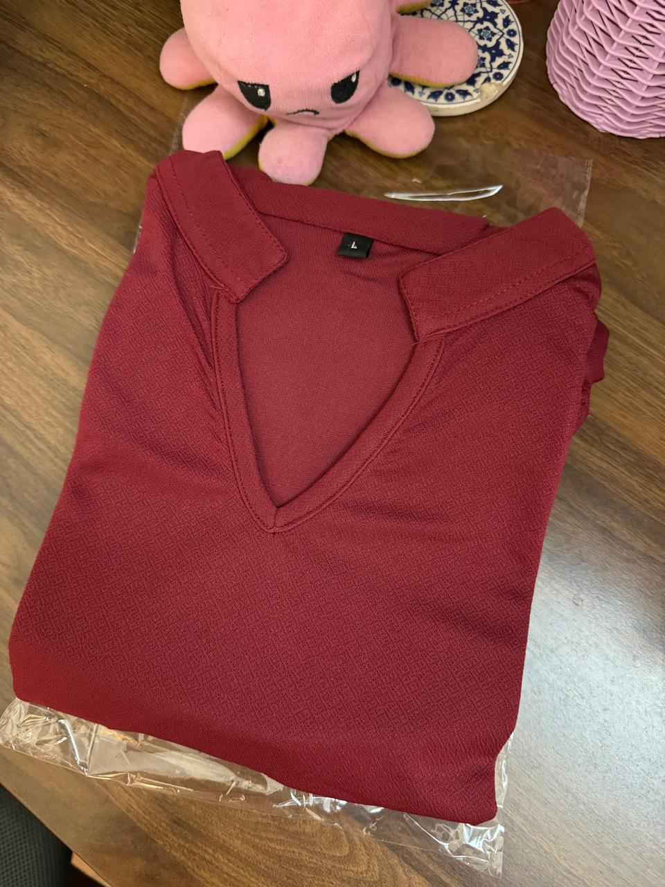 Delight Tiered Top - Burgundy