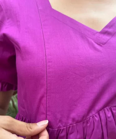 Maternity Splash of Color Cotton Maxi - Purple