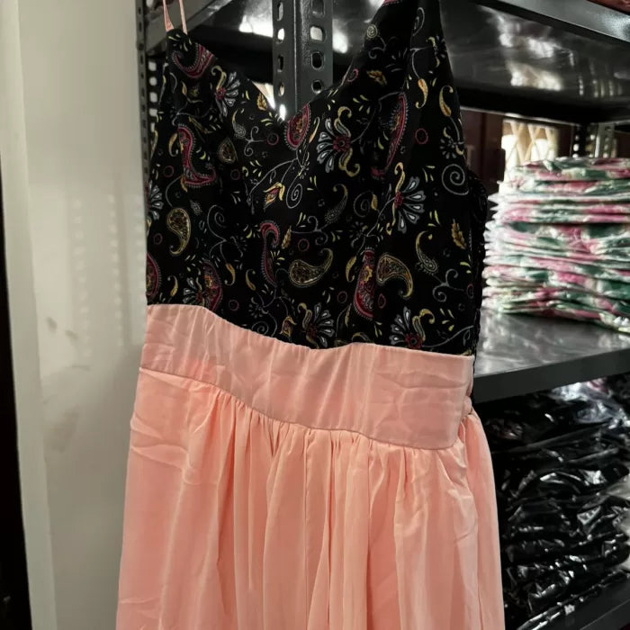 Petals Layered Maxi Dress – Pink