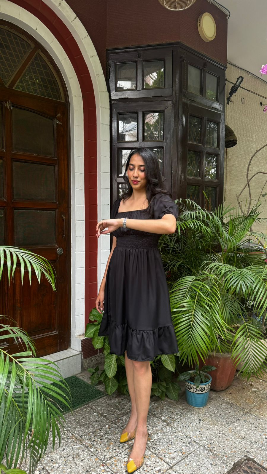 Muse Smocked Dress - Black