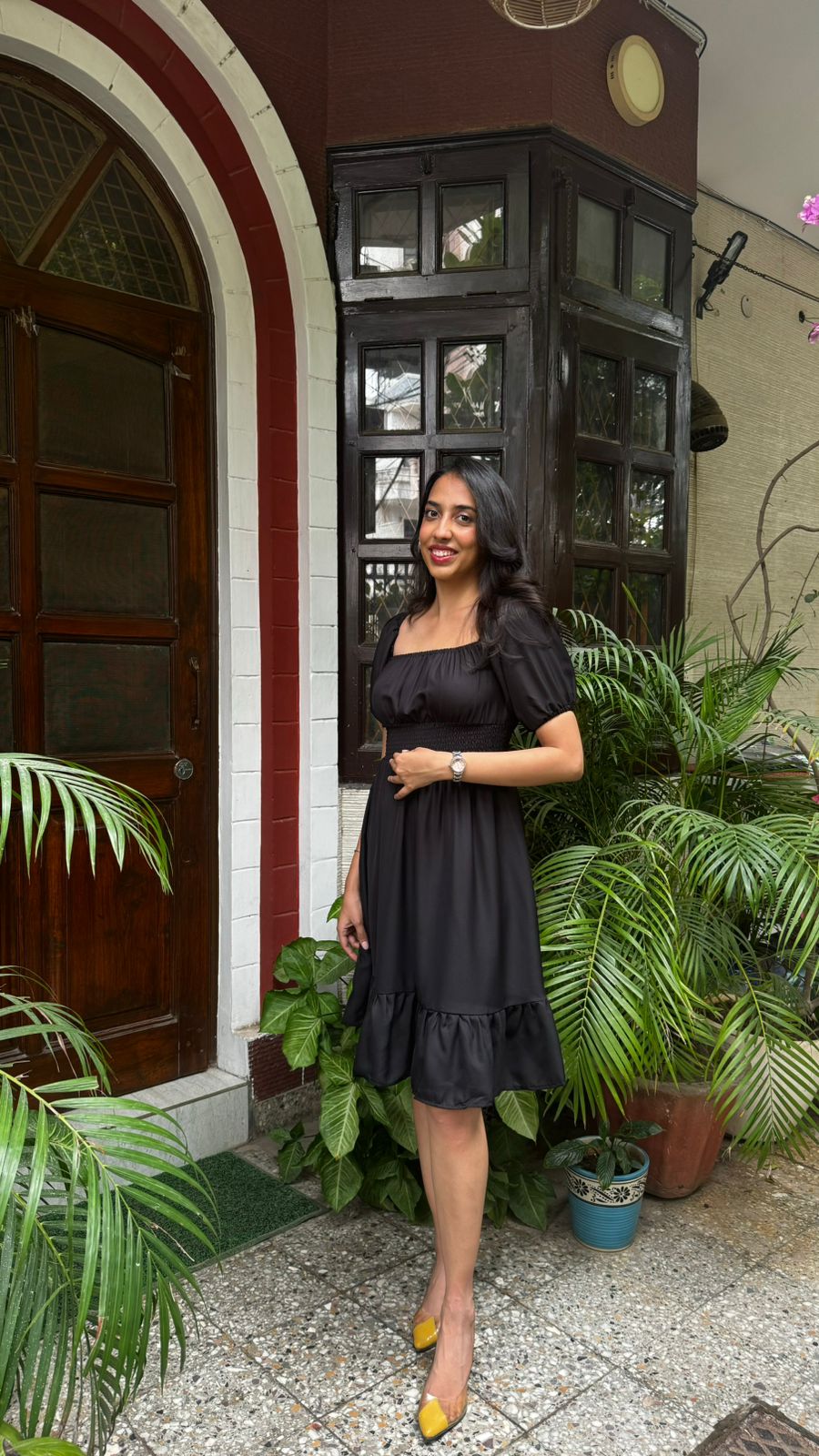 Muse Smocked Dress - Black