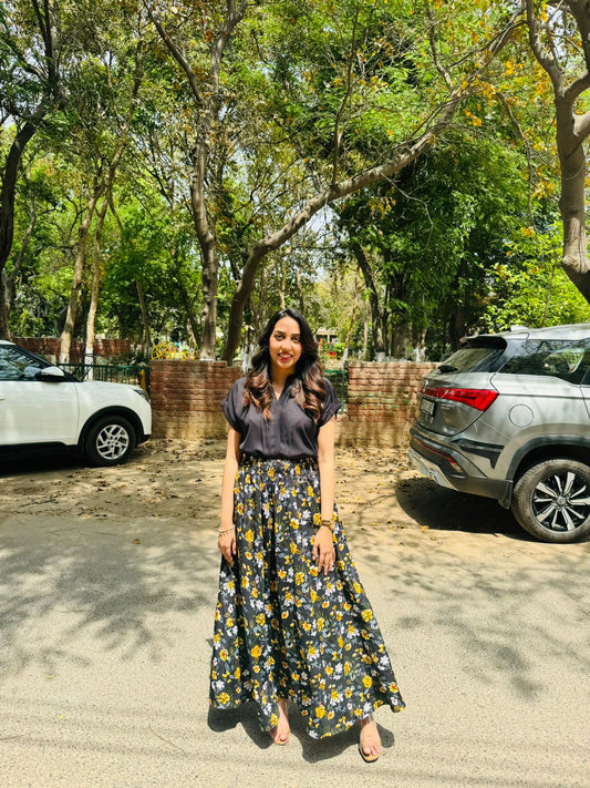 Garden Printed Palazzo (Free Size)