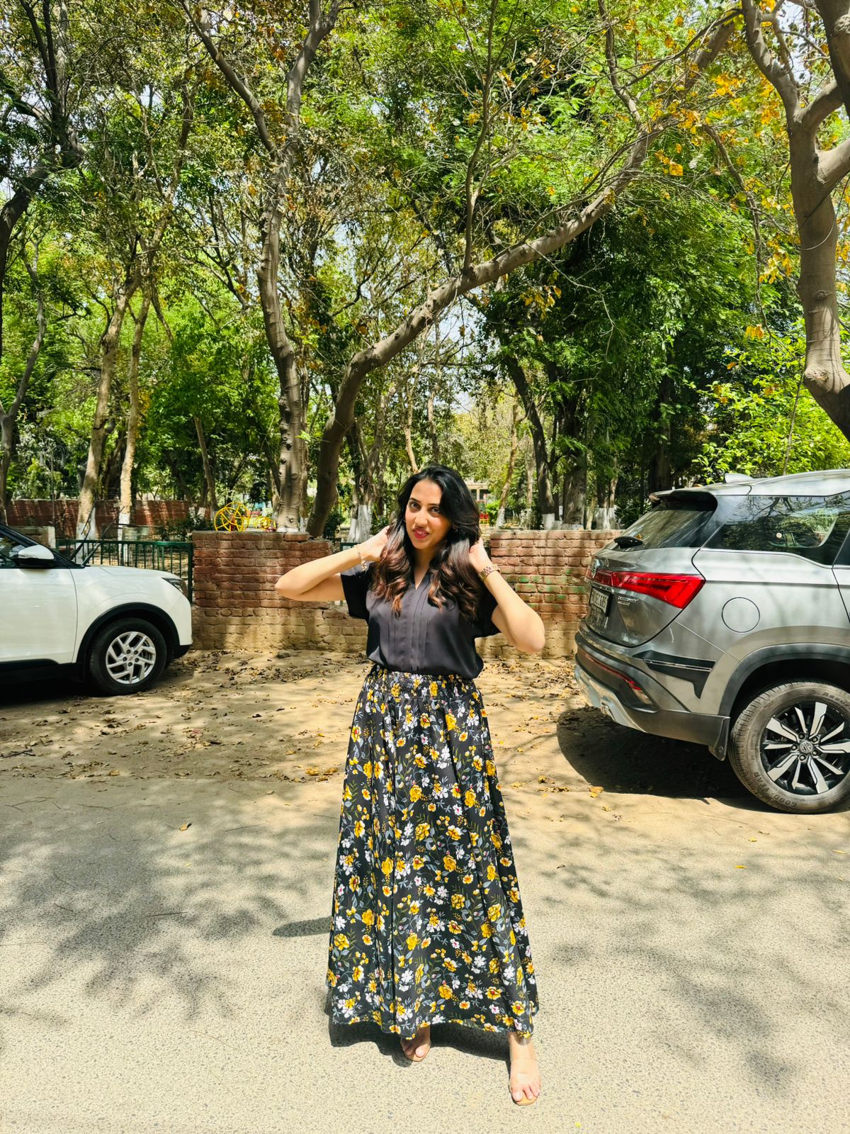 Garden Printed Palazzo (Free Size)