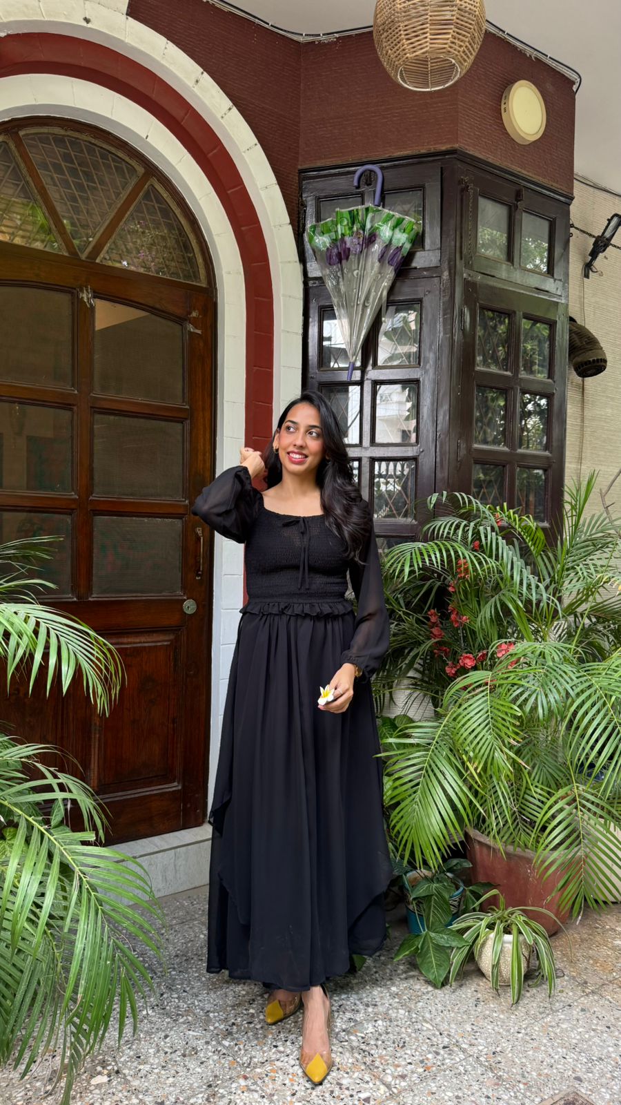 Ruby Ruffle Layered Maxi Skirt - Black