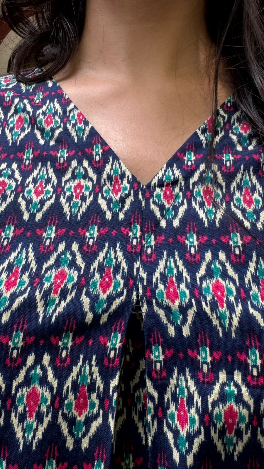 A-Line Cotton Set - Ikat (Premium Collection)