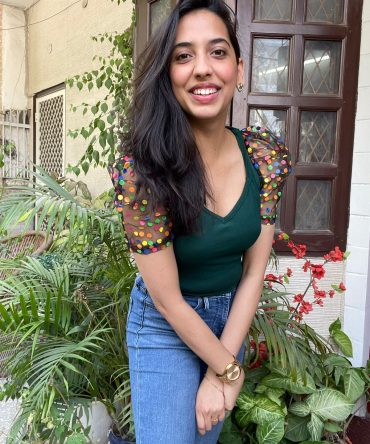 Color Puff Top-Green