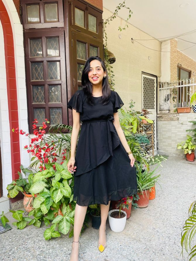 Black Georgette Dress