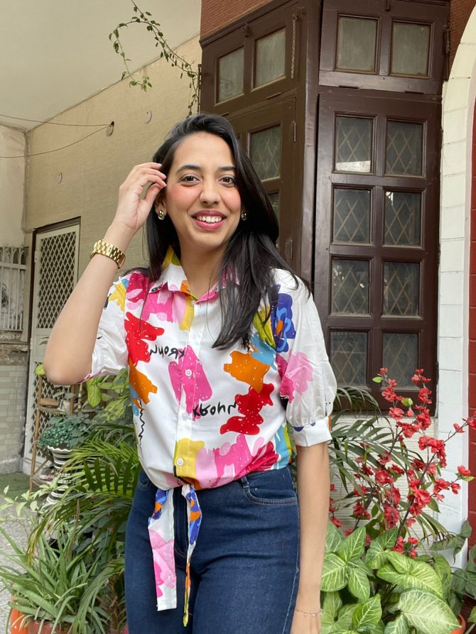Rainbow Camouflage Knot Shirt