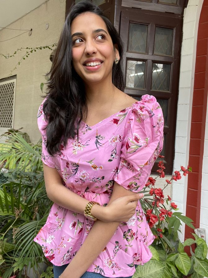 Light Pink Puffed Top