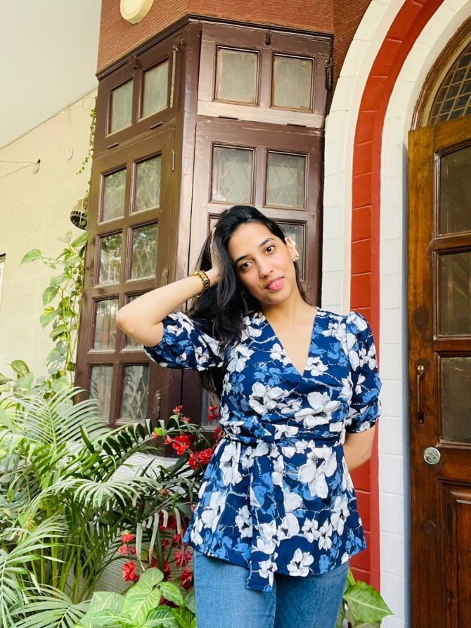 Stripe it Top- Floral
