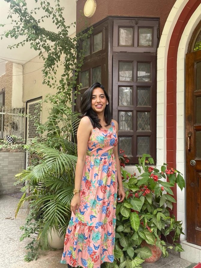 Peach Bow Dress