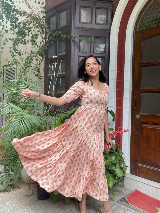 Peach Maxi Summer Dress