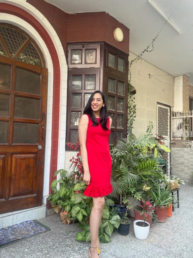 Red Ruffle Dress
