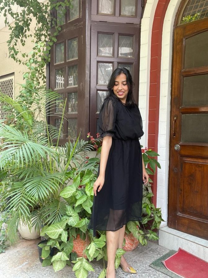 Black Georgette Dress