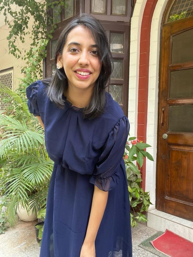 Navy Georgette Dress