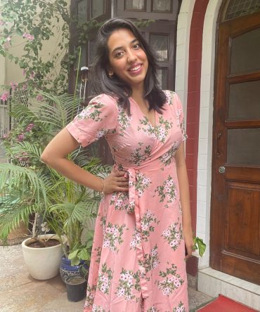 Peach Wrap Dress