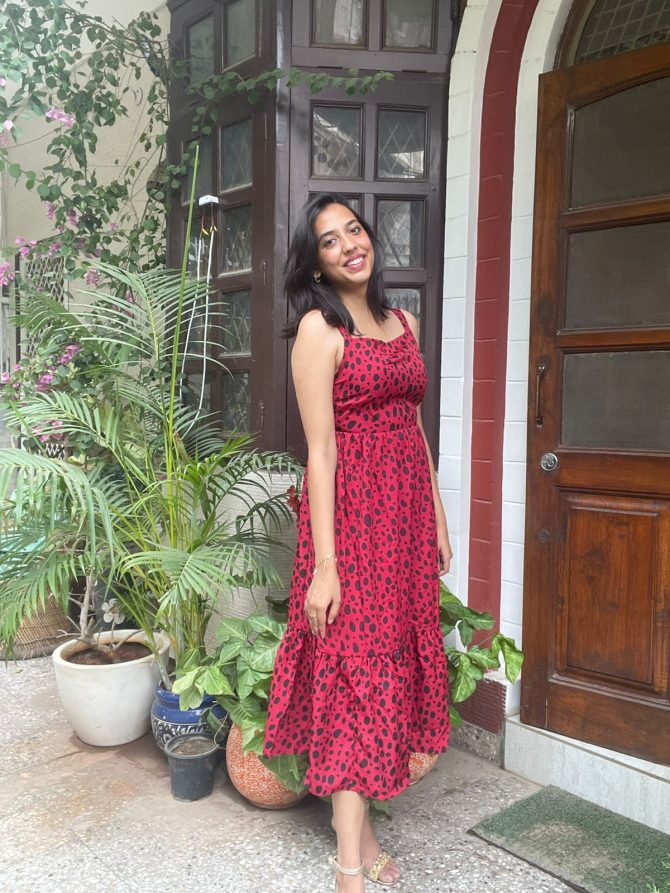 Red Maroon Bow Dress