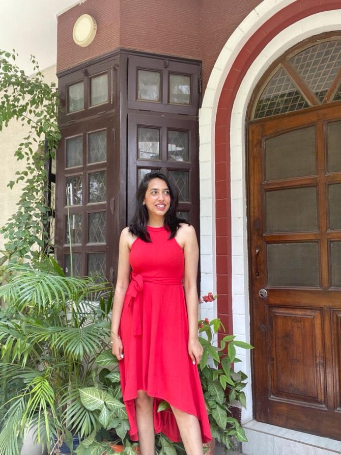 Red High Low dress
