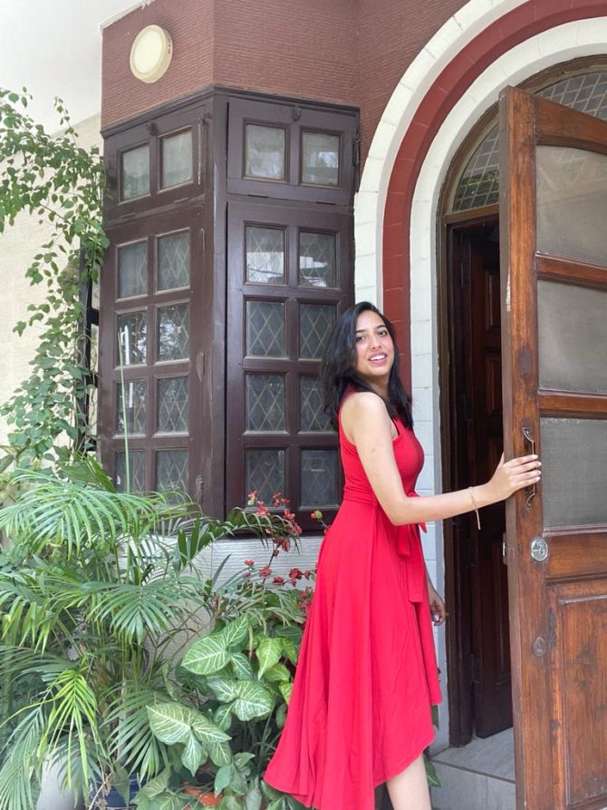 Red High Low dress