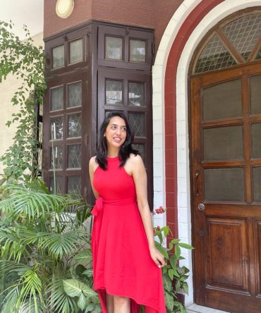 Red High Low dress
