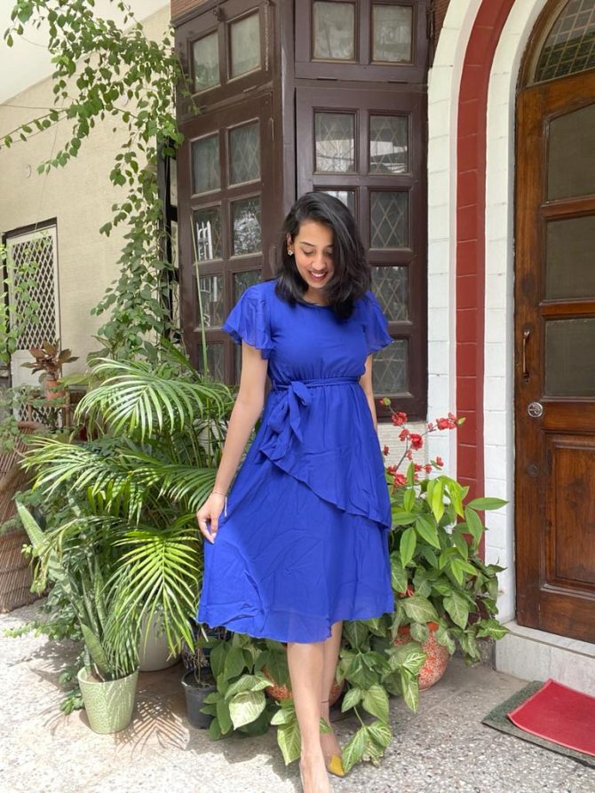 Blue Georgette Dress