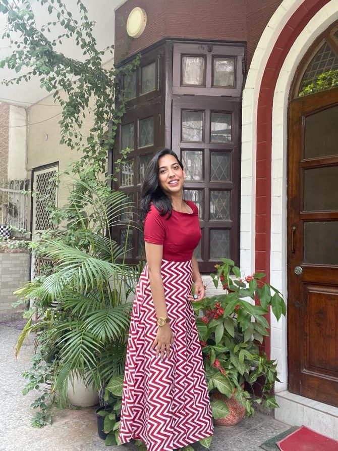 Red Striped Maxi Dress