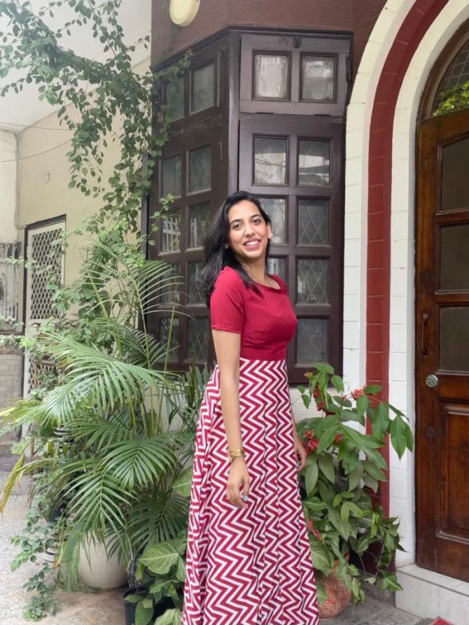 Red Striped Maxi Dress