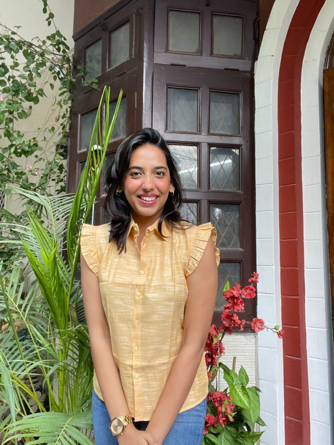 Cotton Ruffle Top- Yellow