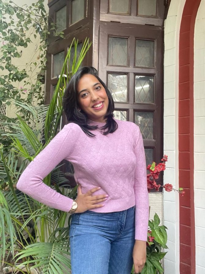 Solid Lilac Sweater (Free Size)