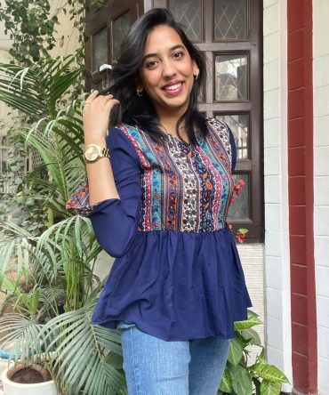Printed Peplum Top