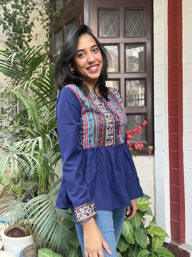 Printed Peplum Top