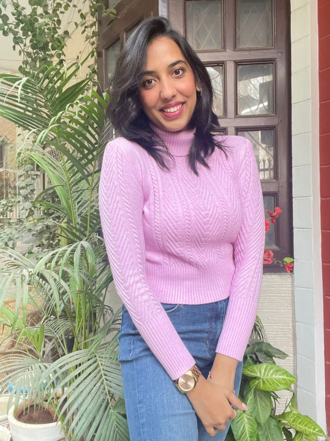 Lilac Knit Turtleneck (Free Size)