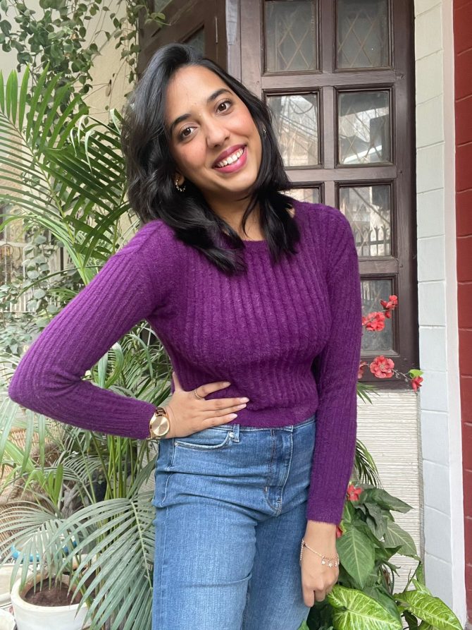 Wine Crop Sweater (Free Size)
