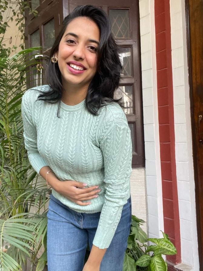 Mint Cable Knit Sweater (Free Size)